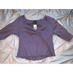 Purple ruffle crop too